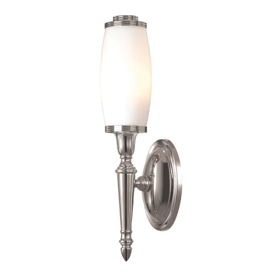 kinkiecik.pl Kinkiet Dryden – 1 źródło światła – Polerowany nikiel BATH-DRYDEN5-PN Elstead Lighting