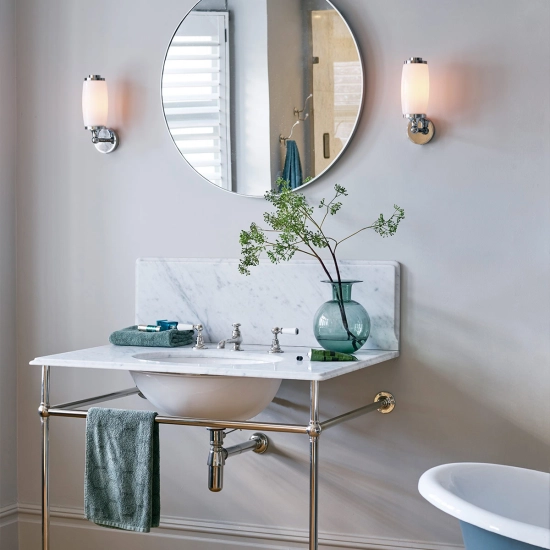 Kinkiet Eliot – 1 żródło światła – Polerowany chrom BATH-ELIOT1-PC Elstead Lighting