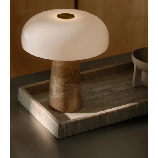 Beżowa lampa stołowa Glossy Mini- Design for the people, marmur 2520015009 Nordlux