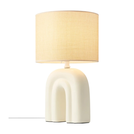 Beżowa lampa stołowa Haze Nordlux - ceramika i len 2412705009 - zdjęcie produktu