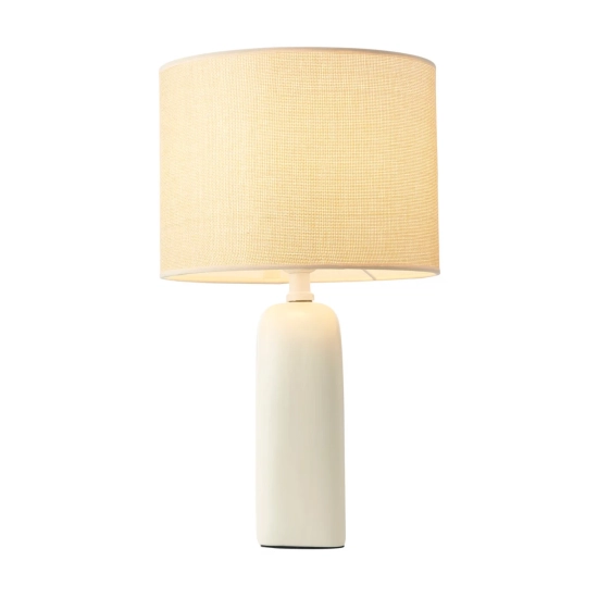Beżowa lampa stołowa Haze Nordlux - ceramika i len 2412705009