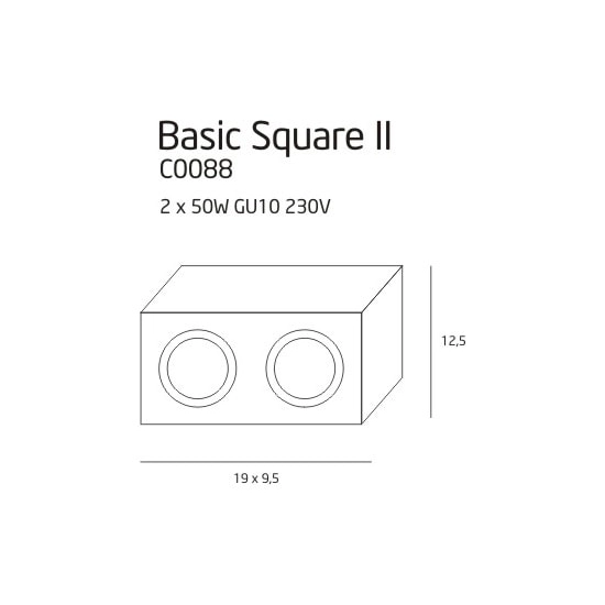 Plafon BASIC SQUARE II WH C0088 - zdjęcie dodatkowe 1
