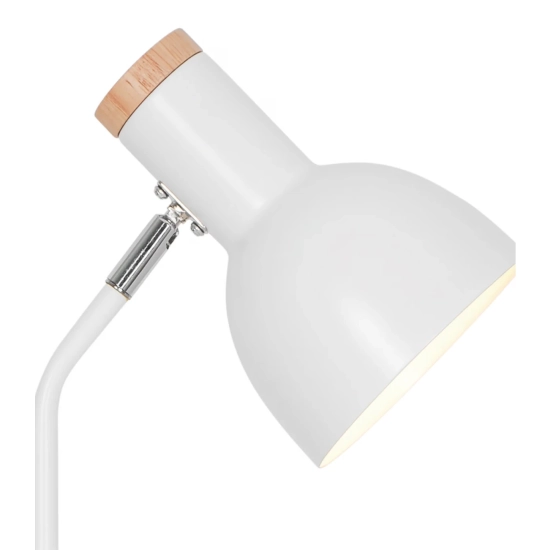 Biała lampa biurkowa Devone wbudowany organizer 2512405001 Nordlux