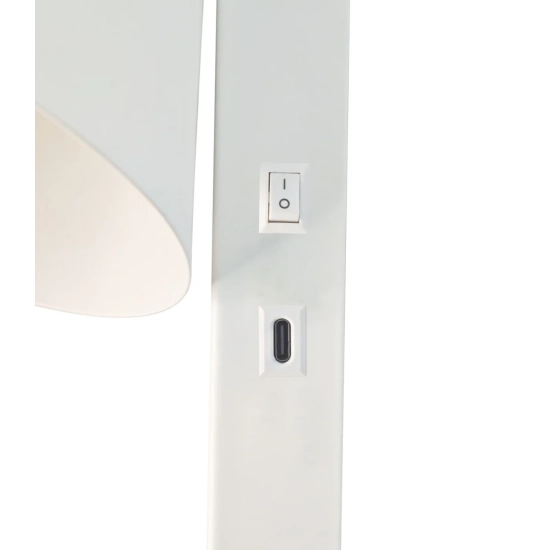 Biała lampa ścienna Wilmer port USB-C 2512281001 Nordlux