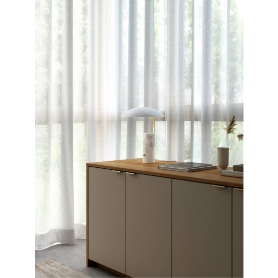 kinkiecik.pl Biała lampa stołowa Mademoiselle DFTP Nordlux - marmurowa podstawa 2220405001