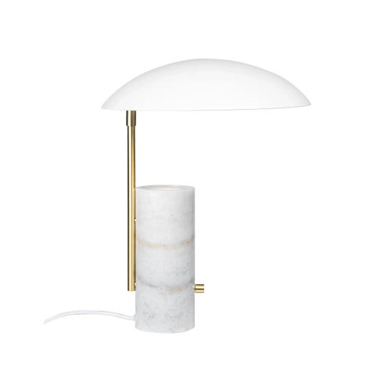 kinkiecik.pl Biała lampa stołowa Mademoiselle DFTP Nordlux - marmurowa podstawa 2220405001