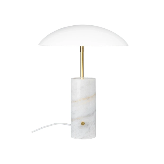 kinkiecik.pl Biała lampa stołowa Mademoiselle DFTP Nordlux - marmurowa podstawa 2220405001