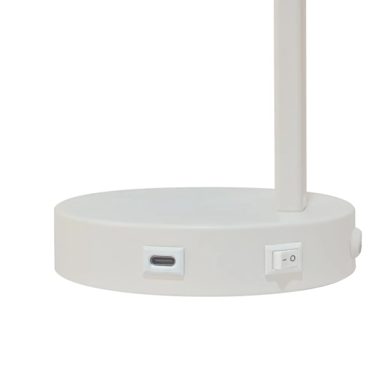 Biała lampa stołowa Wilmer port USB-C 2512305001 Nordlux