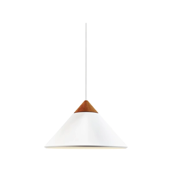 Biała lampa wisząca Kinto Design For The People - drewniana dekoracja 2520083001 Nordlux