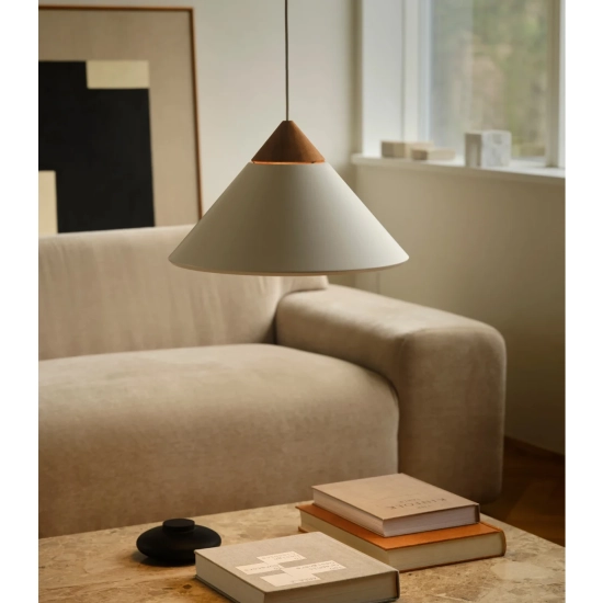 Biała lampa wisząca Kinto Design For The People - drewniana dekoracja 2520083001 Nordlux