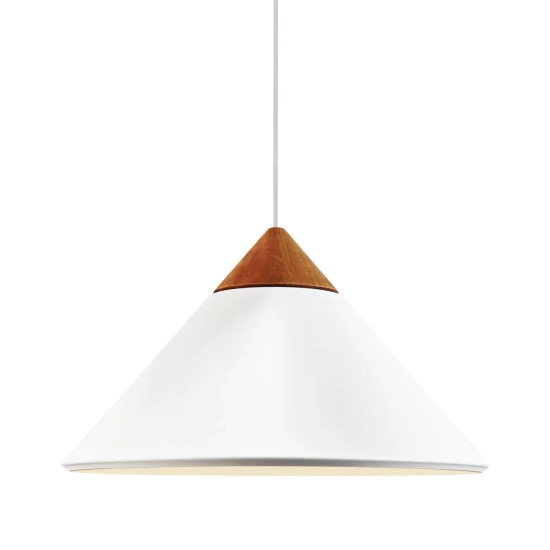 Biała lampa wisząca Kinto Design For The People - drewniana dekoracja 2520083001 Nordlux