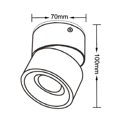 Ruchoma oprawa natynkowa Brema czarna LED CCT LP-2626/1RM BK movable Light Prestige