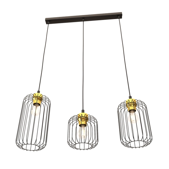 Lampa wisząca VANDER 3 BL GOLD 1364/3 EMIBIG Lighting - zdjęcie produktu