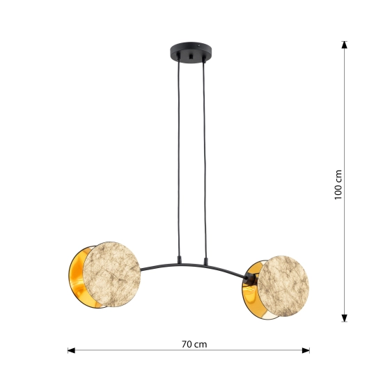 Lampa wisząca MOTIF 2 GOLD 1326/2 EMIBIG Lighting