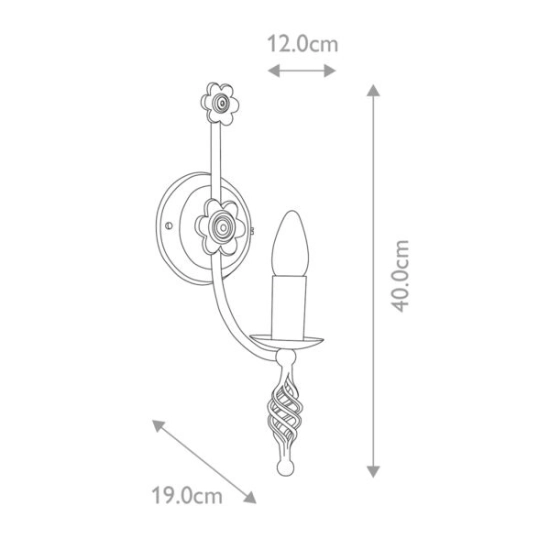 Kinkiet Belfry – 1 źródło światła BY1-BLACK Elstead Lighting