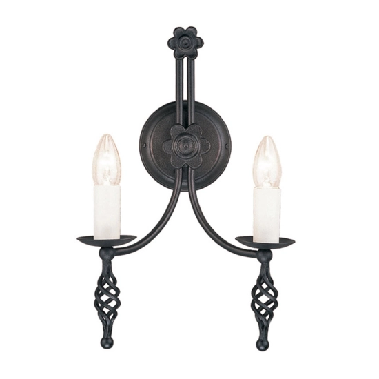 kinkiecik.pl Kinkiet Belfry – 2 źródła światła BY2-BLACK Elstead Lighting