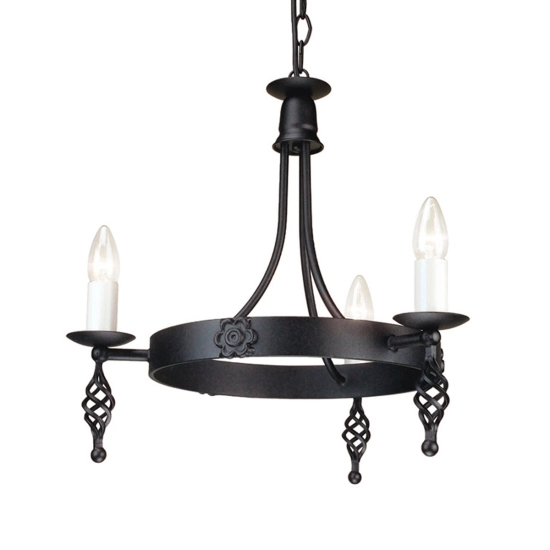 kinkiecik.pl Żyrandol Belfry – 3 źródła światła BY3-BLACK Elstead Lighting