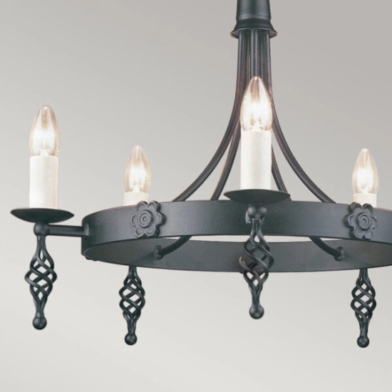 Żyrandol Belfry – 5 źródeł światła BY5-BLACK Elstead Lighting