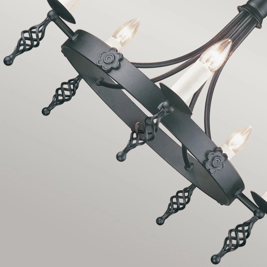 Żyrandol Belfry – 5 źródeł światła BY5-BLACK Elstead Lighting