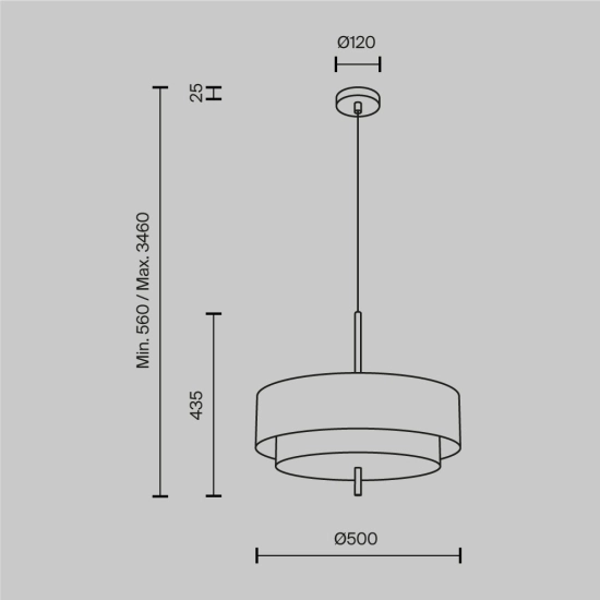 Lampa wisząca Bergamo MOD613PL-05GR1 Maytoni - zdjęcie dodatkowe 4