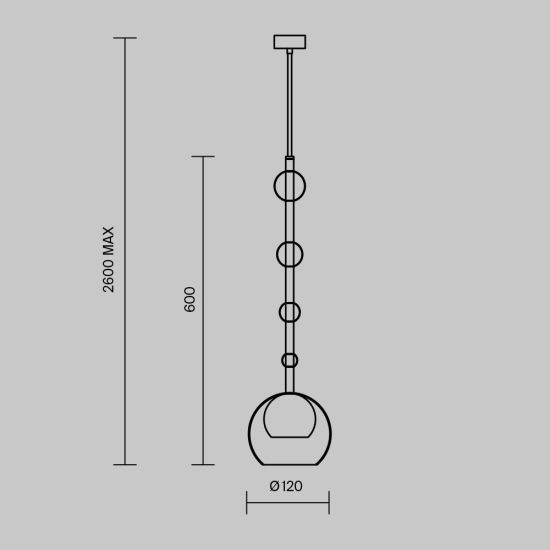 Lampa wisząca Ros MOD227PL-01B Maytoni - zdjęcie dodatkowe 8
