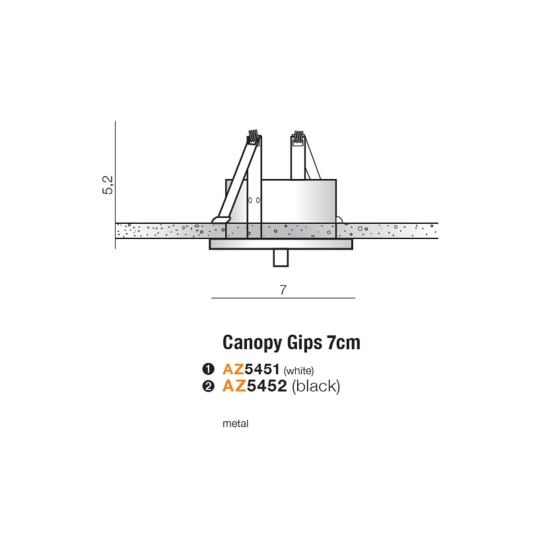 CANOPY GIPS 7cm AZ5451 AZZARDO