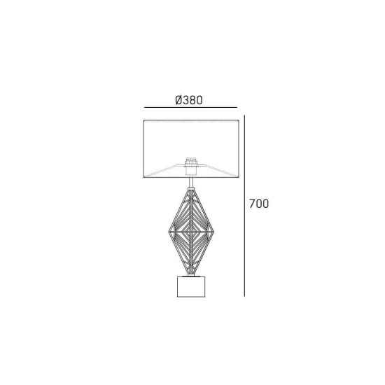 Lampa stołowa Caracas - T01960CH CosmoLigh CosmoLight - zdjęcie dodatkowe 4