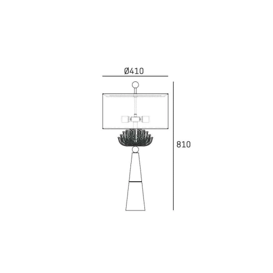 Lampa stołowa Cartagena - T02004AU CosmoLight - zdjęcie dodatkowe 6