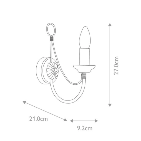 Kinkiet Carisbrooke – 1 źródło światła CB1-BLACK Elstead Lighting