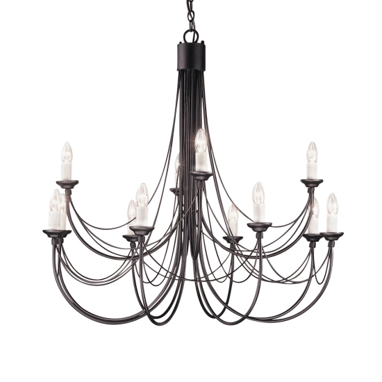 Żyrandol Carisbrooke – 12 źródeł światła CB12-BLACK Elstead Lighting