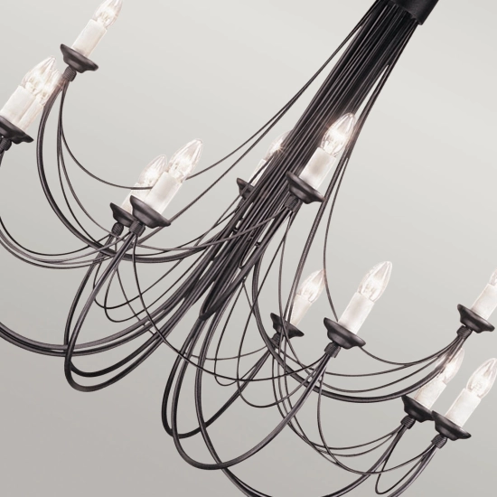 Żyrandol Carisbrooke – 12 źródeł światła CB12-BLACK Elstead Lighting