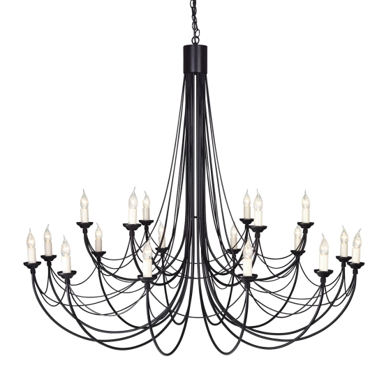Żyrandol Carisbrooke – 18 źródeł światła CB18-BLACK Elstead Lighting