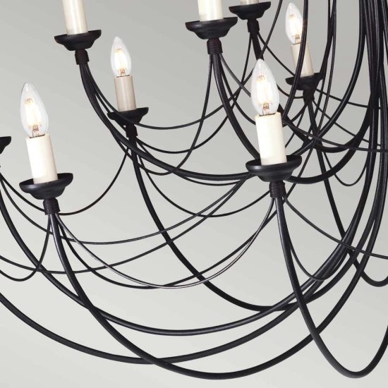 Żyrandol Carisbrooke – 18 źródeł światła CB18-BLACK Elstead Lighting