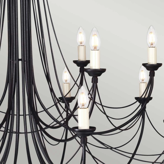 Żyrandol Carisbrooke – 18 źródeł światła CB18-BLACK Elstead Lighting