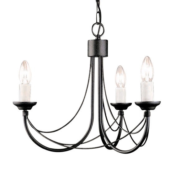 Żyrandol Carisbrooke – 3 źródła światła CB3-BLACK Elstead Lighting