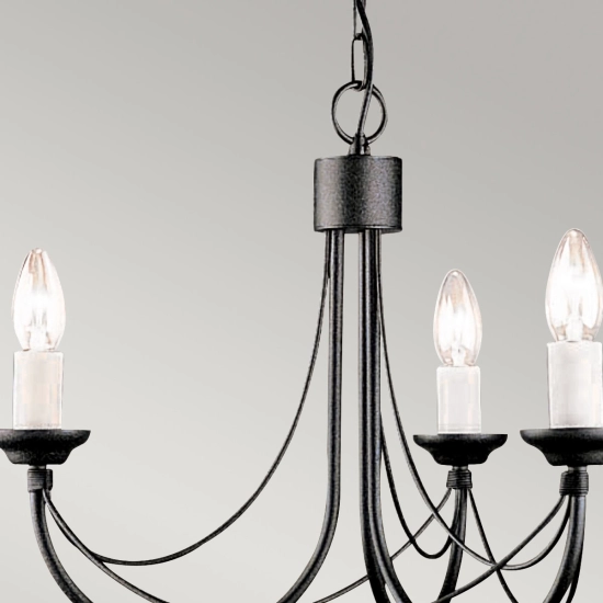 Żyrandol Carisbrooke – 3 źródła światła CB3-BLACK Elstead Lighting