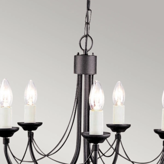 Żyrandol Carisbrooke – 5 źródeł światła CB5-BLACK Elstead Lighting