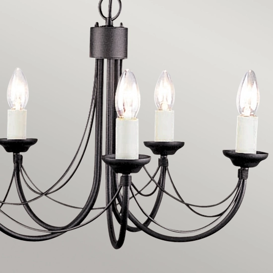 Żyrandol Carisbrooke – 5 źródeł światła CB5-BLACK Elstead Lighting