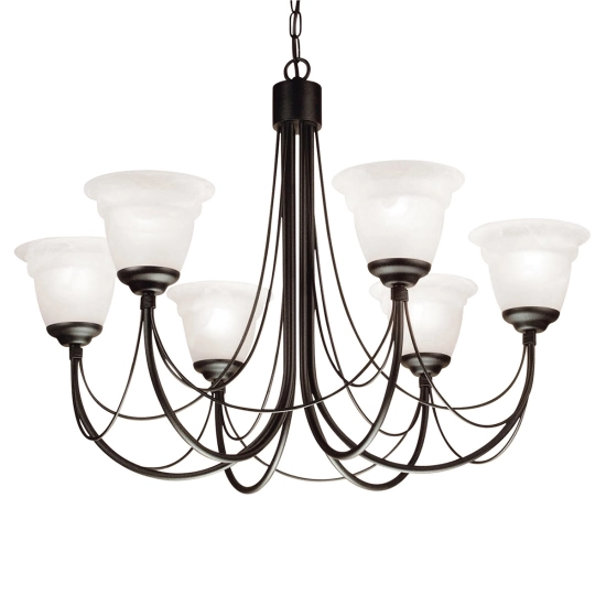Żyrandol Carisbrooke – 6 źródeł światła CB6-BLACK Elstead Lighting
