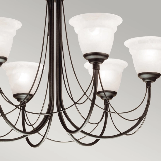Żyrandol Carisbrooke – 6 źródeł światła CB6-BLACK Elstead Lighting