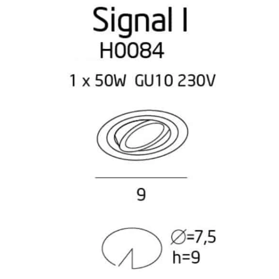 Signal I oprawa podtynkowa H0084 MaxLight