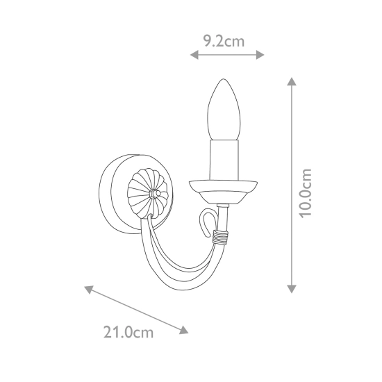 Kinkiet Chartwell – 1 źródło światła CH1-BLACK Elstead Lighting