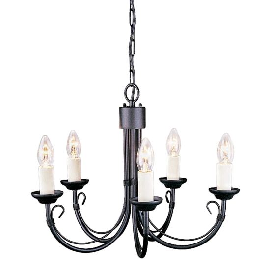 Żyrandol Chartwell – 5 źródeł światła CH5-BLACK Elstead Lighting