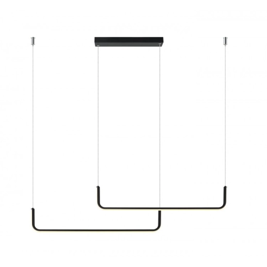 Lampa wisząca Malawi 2xLED czarna LP-1015/2P basic LIGHT PRESTIGE