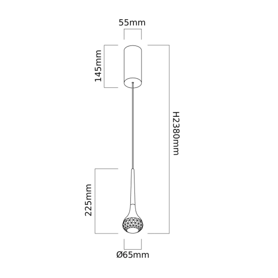 Lampa wisząca Crima Gold 6W LED 230V OR80315 Open Design Highlights