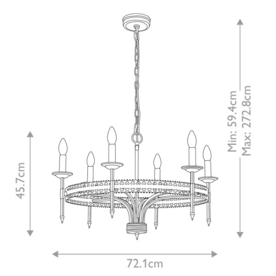 Żyrandol Crown – 6 źródeł światła CROWN6 Elstead Lighting
