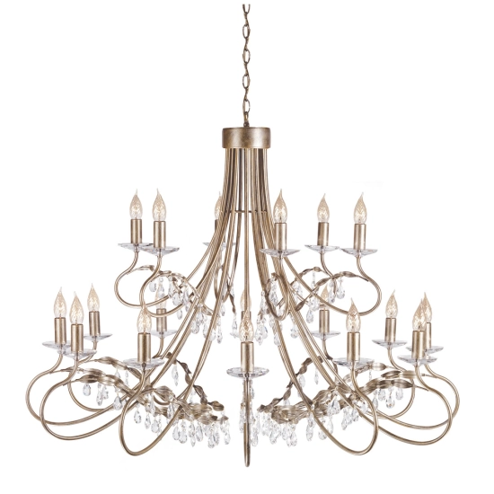 kinkiecik.pl Żyrandol Christina – 18 źródeł światła CRT18-SIL-GOLD Elstead Lighting