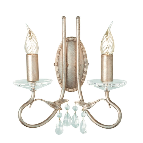 kinkiecik.pl Kinkiet Christina – 2 źródła światła CRT2-SILVER-GOLD Elstead Lighting