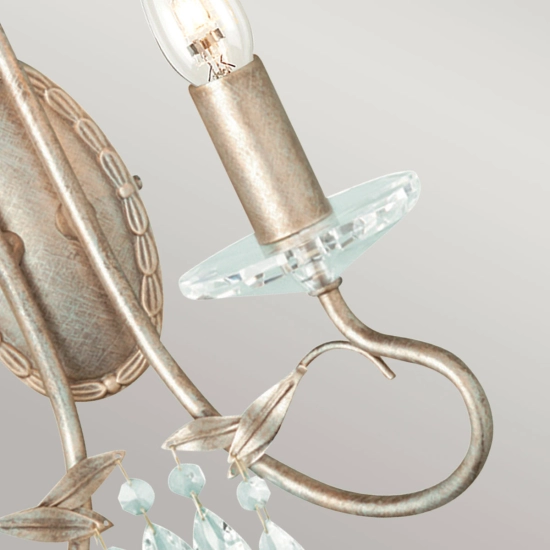 Kinkiet Christina – 2 źródła światła CRT2-SILVER-GOLD Elstead Lighting