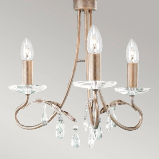Żyrandol Christina – 3 źródła światła CRT3-SILVER-GOLD Elstead Lighting